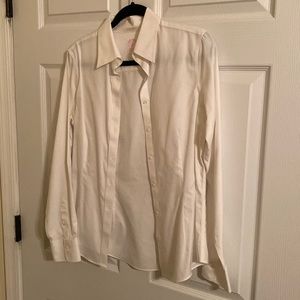 Brooks Brothers Women’s tailored non-iron stretch button down white size 8